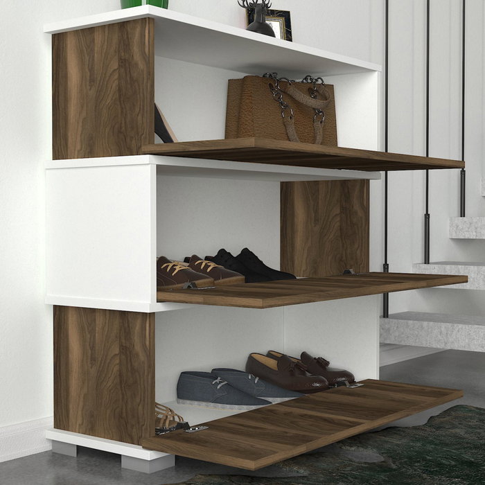 Hanah Home Napolyon Zapatero Blanco y Nogal Hanah Home Napolyon Zapatero Blanco y Nogal